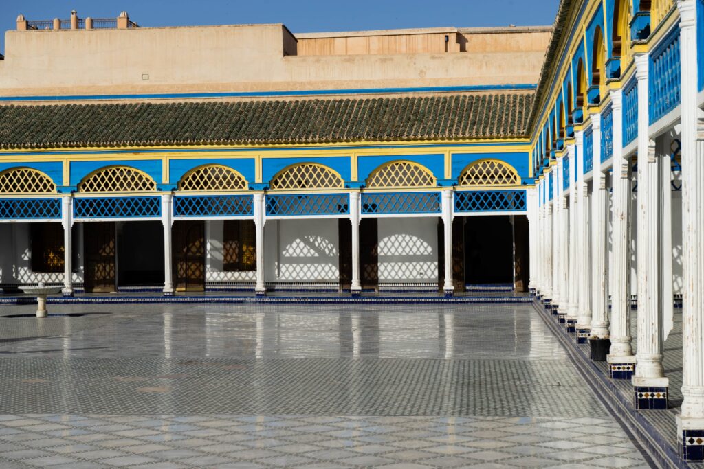 Courtyard in Bahia Palace in Marrakech