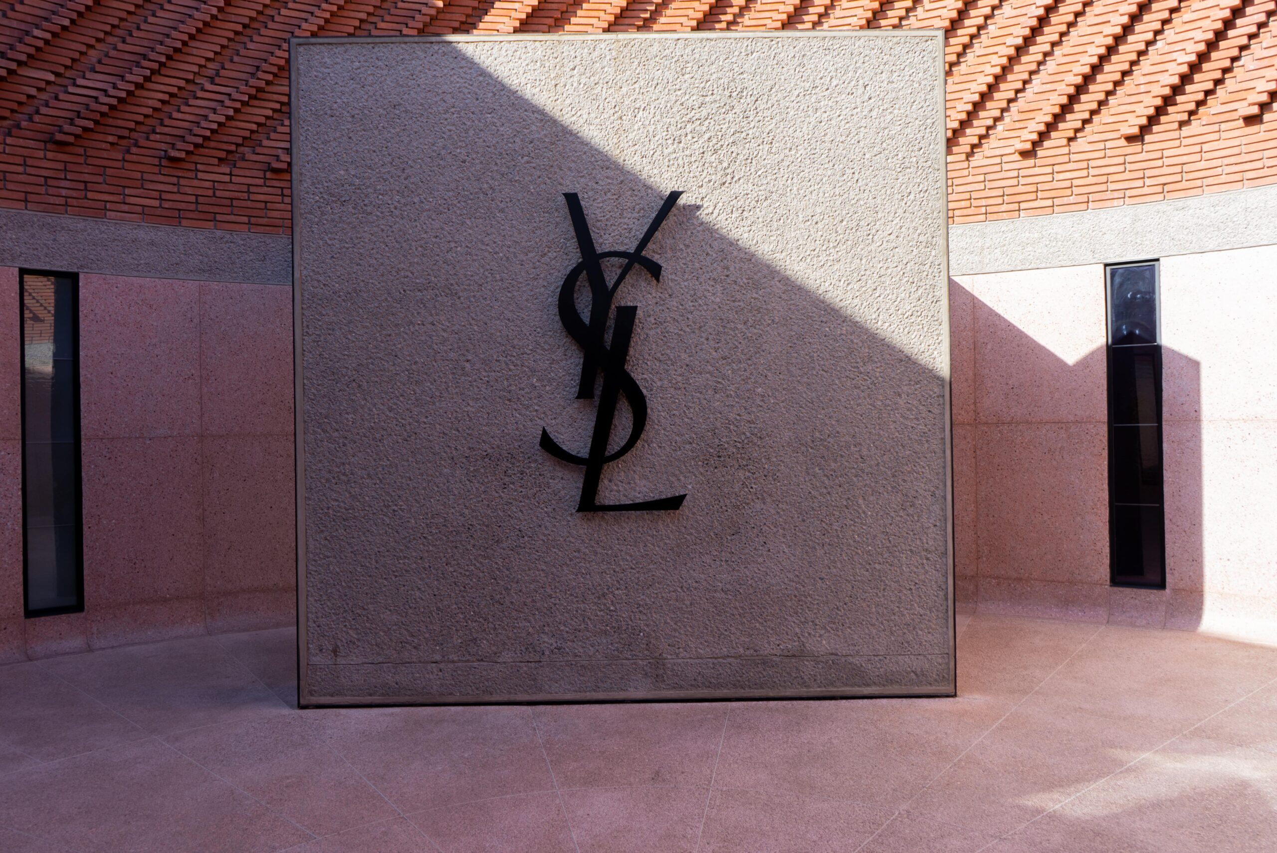 Logo at Yves Saint Laurent Museum in Marrakech