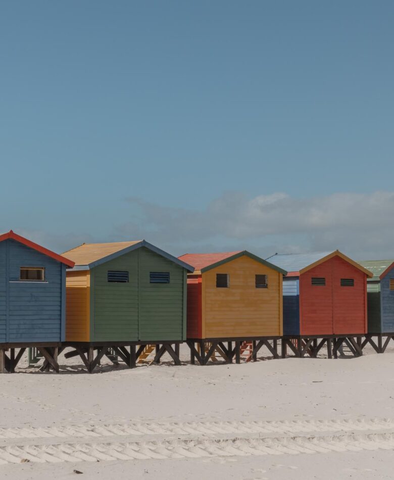 Colorful houses Muizenberg Beach