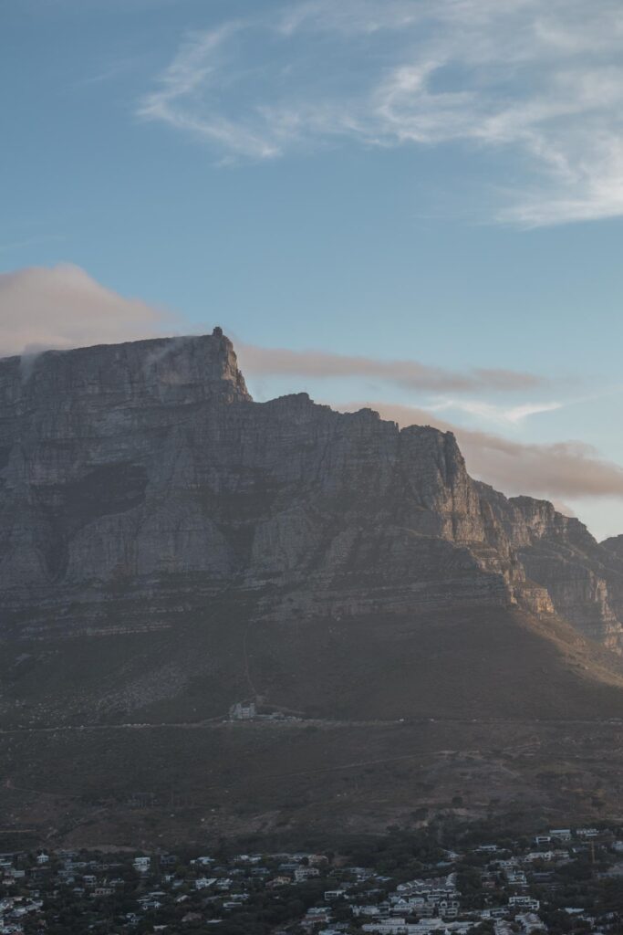 Sunset view of Table Mountain